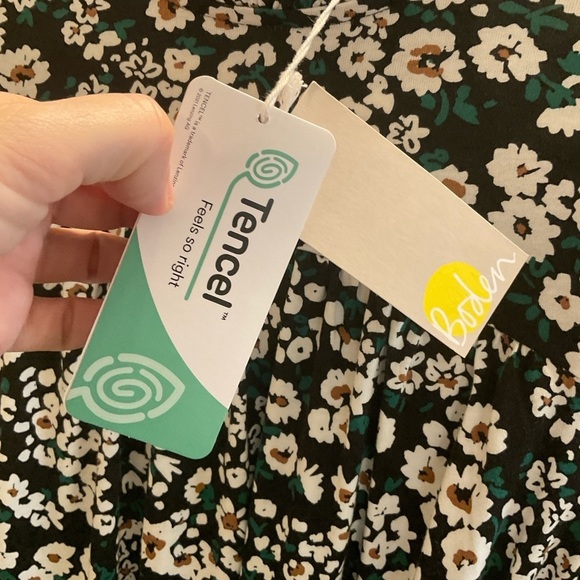 NWT Boden Easy Yoke Modal Midi Jersey Floral Dress Size 8 Petal Blossom Office - Picture 16 of 16